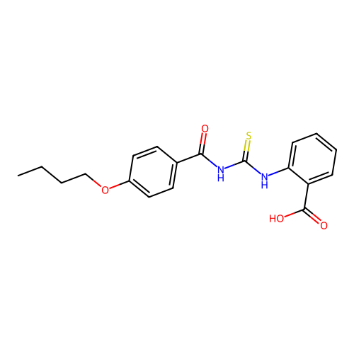2-[(4-Butoxybenzoyl)carbamothioylamino]benzoic acid structure