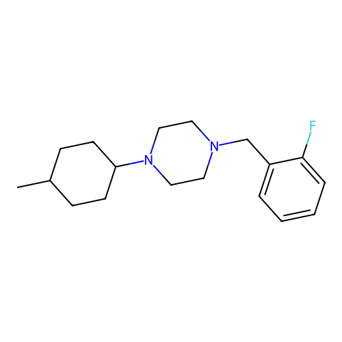 1-(2-Fluorobenzyl)-4-(4-methylcyclohexyl)piperazine structure