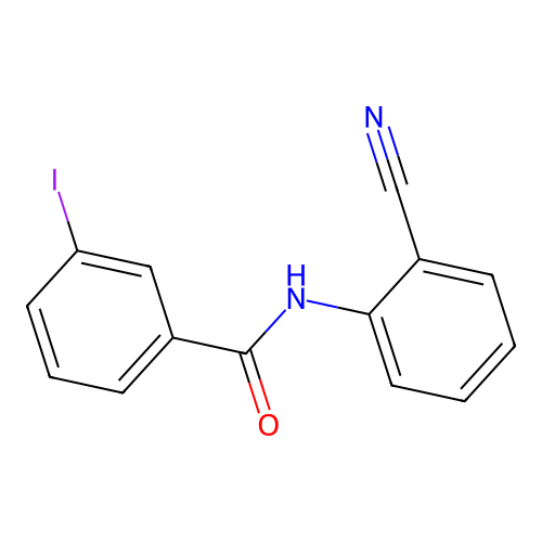 N-(2-cyanophenyl)-3-iodobenzamide structure