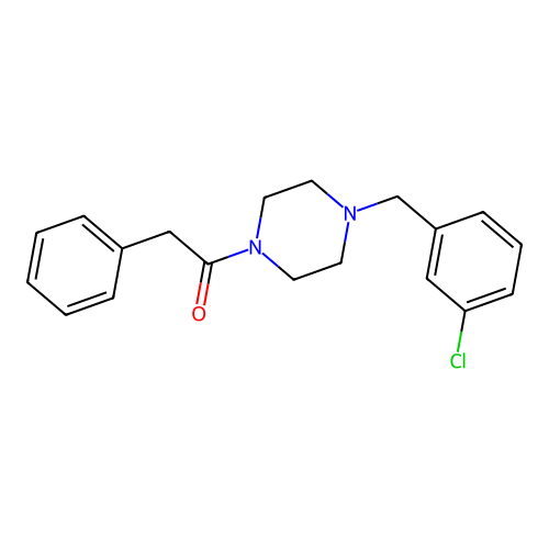 1-[4-(3-Chlorobenzyl)piperazin-1-yl]-2-phenylethanone structure