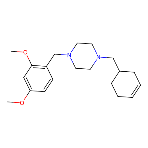 1-(Cyclohex-3-en-1-ylmethyl)-4-(2,4-dimethoxybenzyl)piperazine structure