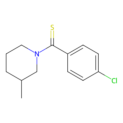 (4-Chlorophenyl)(3-methylpiperidin-1-yl)methanethione structure