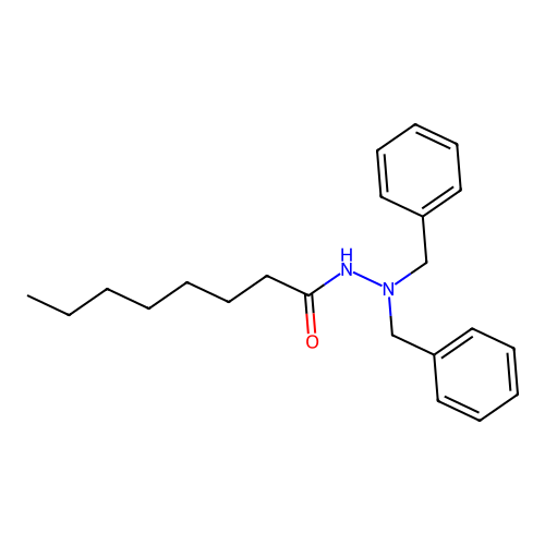 N',N'-dibenzyloctanehydrazide structure