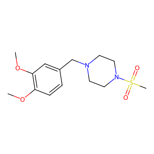 1-(3,4-Dimethoxybenzyl)-4-(methylsulfonyl)piperazine structure