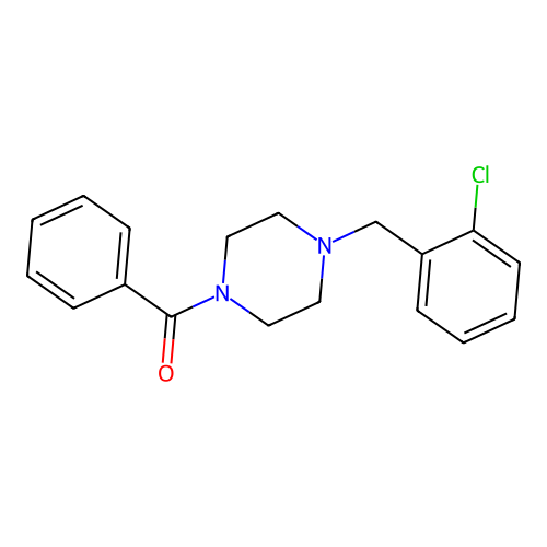 1-Benzoyl-4-(2-chlorobenzyl)piperazine structure