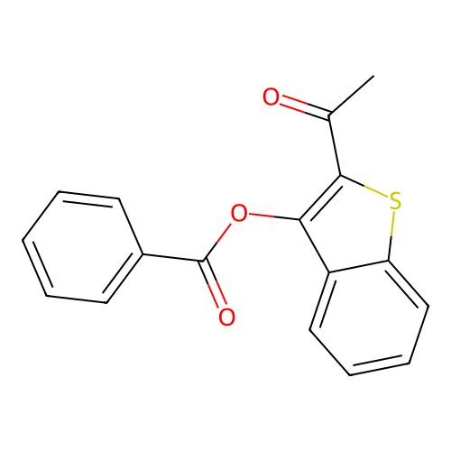2-Acetyl-1-benzothiophen-3-yl benzoate structure