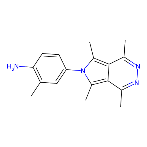 2-Methyl-4-(1,4,5,7-tetramethylpyrrolo[3,4-d]pyridazin-6-yl)aniline structure