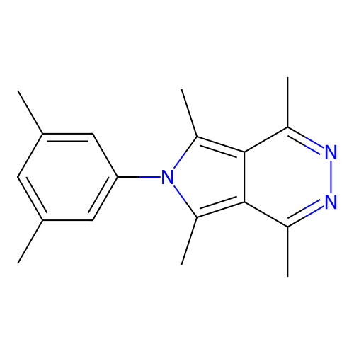 6-(3,5-dimethylphenyl)-1,4,5,7-tetramethyl-6H-pyrrolo[3,4-d]pyridazine structure