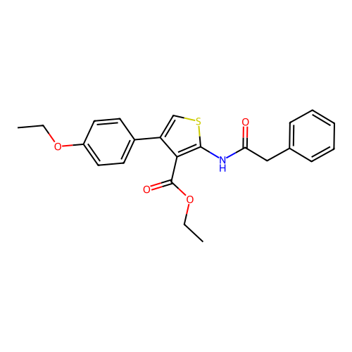 Ethyl 4-(4-ethoxyphenyl)-2-[(phenylacetyl)amino]thiophene-3-carboxylate structure