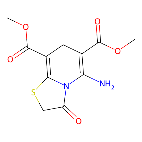 dimethyl 5-amino-3-oxo-7H-[1,3]thiazolo[3,2-a]pyridine-6,8-dicarboxylate structure