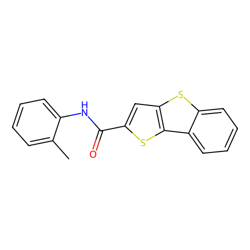 N-(o-tolyl)benzo[b]thieno[2,3-d]thiophene-2-carboxamide structure