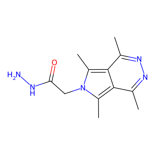 2-(1,4,5,7-tetramethyl-6H-pyrrolo[3,4-d]pyridazin-6-yl)acetohydrazide structure