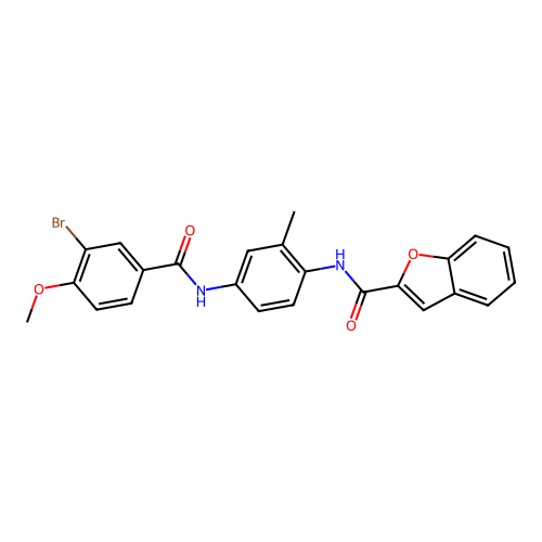 N-(4-(3-bromo-4-methoxybenzamido)-2-methylphenyl)benzofuran-2-carboxamide structure