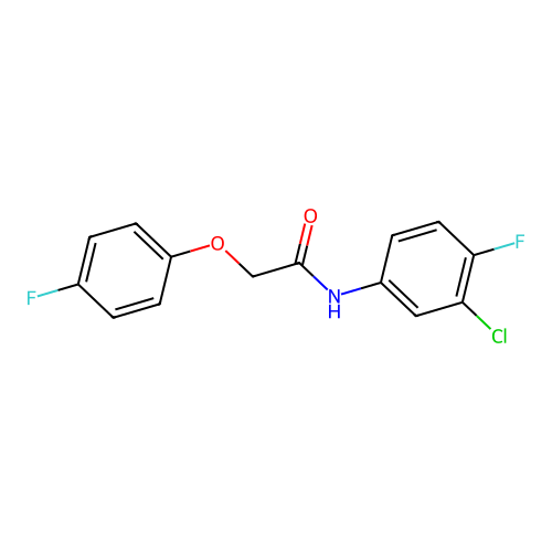N-(3-chloro-4-fluorophenyl)-2-(4-fluorophenoxy)acetamide structure