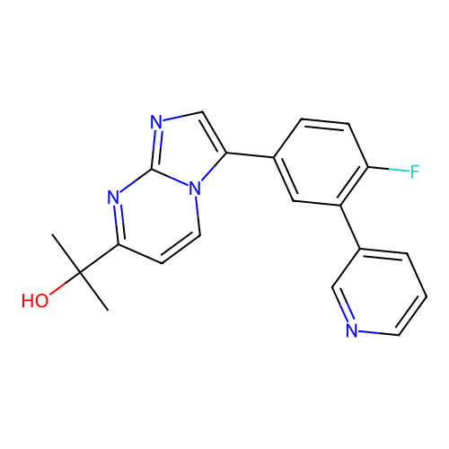 2-(3-(4-Fluoro-3-(pyridin-3-yl)phenyl)imidazo[1,2-a]pyrimidin-7-yl)propan-2-ol structure
