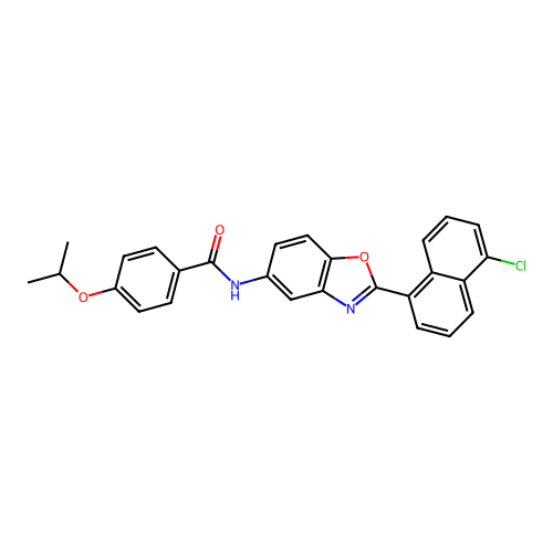 N-[2-(5-chloronaphthalen-1-yl)-1,3-benzoxazol-5-yl]-4-(propan-2-yloxy)benzamide structure
