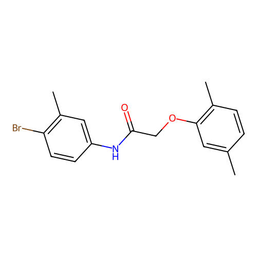 N-(4-bromo-3-methylphenyl)-2-(2,5-dimethylphenoxy)acetamide structure