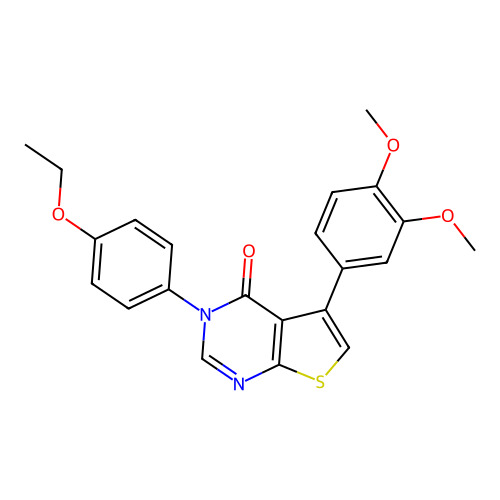 5-(3,4-dimethoxyphenyl)-3-(4-ethoxyphenyl)thieno[2,3-d]pyrimidin-4(3H)-one structure