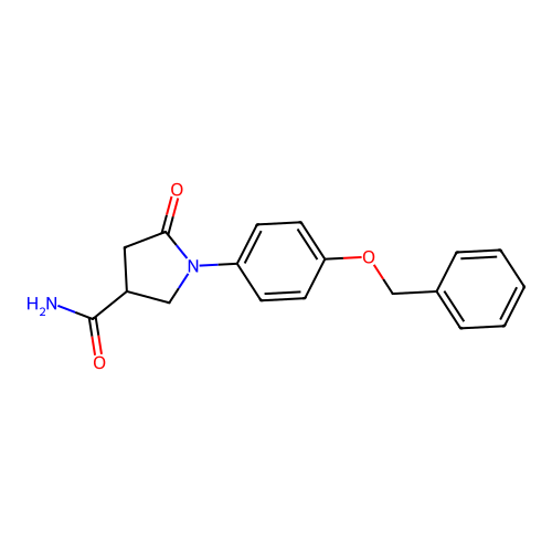 1-[4-(Benzyloxy)phenyl]-5-oxopyrrolidine-3-carboxamide structure