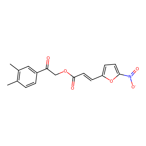 [2-(3,4-Dimethylphenyl)-2-oxoethyl] 3-(5-nitrofuran-2-yl)prop-2-enoate structure