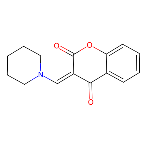 3-(Piperidylmethylene)benzo[b]pyran-2,4-dione structure