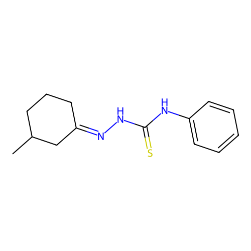 3-methylcyclohexanone N-phenylthiosemicarbazone structure