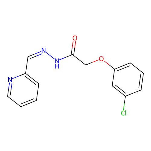 2-(3-chlorophenoxy)-N'-[(Z)-pyridin-2-ylmethylidene]acetohydrazide structure