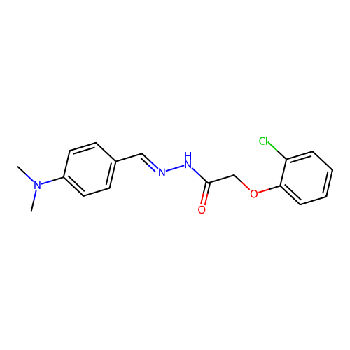 2-(2-Chlorophenoxy)-N'-(4-(dimethylamino)benzylidene)acetohydrazide structure