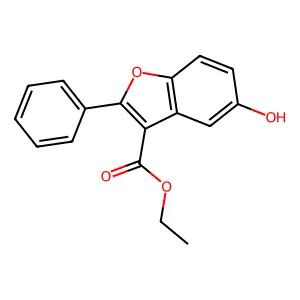 Ethyl 5-hydroxy-2-phenyl-1-benzofuran-3-carboxylate structure