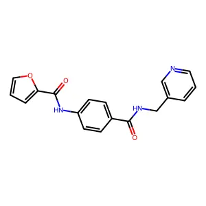 N-(4-((Pyridin-3-ylmethyl)carbamoyl)phenyl)furan-2-carboxamide structure