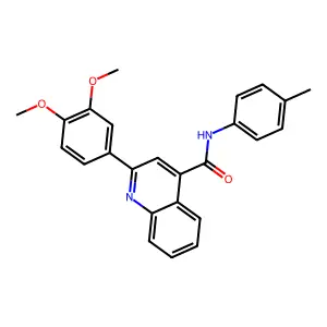2-(3,4-dimethoxyphenyl)-N-(4-methylphenyl)-4-quinolinecarboxamide structure