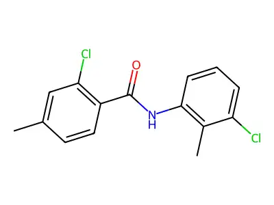 2-chloro-N-(3-chloro-2-methylphenyl)-4-methylbenzamide structure