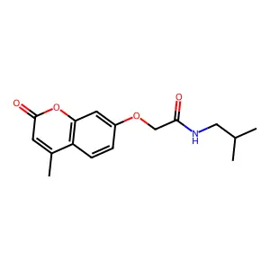 2-(4-methyl-2-oxochromen-7-yl)oxy-N-(2-methylpropyl)acetamide structure