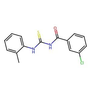 3-chloro-N-[(2-methylphenyl)carbamothioyl]benzamide structure