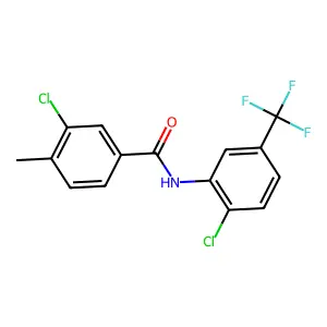 3-chloro-N-[2-chloro-5-(trifluoromethyl)phenyl]-4-methylbenzamide structure