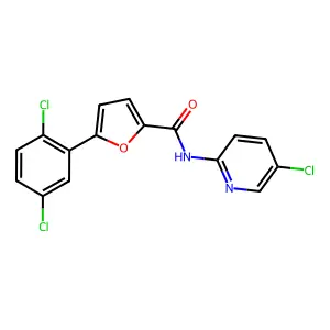 N-(5-chloropyridin-2-yl)-5-(2,5-dichlorophenyl)furan-2-carboxamide structure