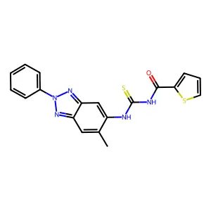 N-[(6-methyl-2-phenylbenzotriazol-5-yl)carbamothioyl]thiophene-2-carboxamide structure