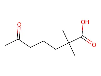 Heptanoic acid, 2,2-dimethyl-6-oxo- structure