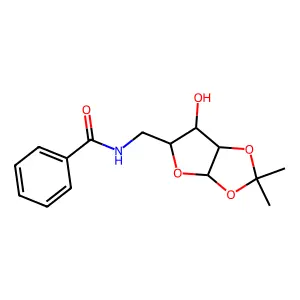 5-Benzamido-5-deoxy-1,2-O-(1-methylethylidene)pentofuranose structure