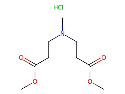 Methyl 3-[(3-methoxy-3-oxopropyl)(methyl)amino]propanoate hydrochloride structure