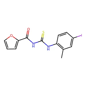 N-[(4-iodo-2-methylphenyl)carbamothioyl]furan-2-carboxamide structure