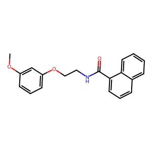 N-[2-(3-methoxyphenoxy)ethyl]naphthalene-1-carboxamide structure