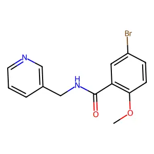 5-bromo-2-methoxy-N-(3-pyridinylmethyl)benzamide structure