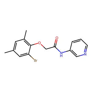 2-(2-bromo-4,6-dimethylphenoxy)-N-(pyridin-3-yl)acetamide structure