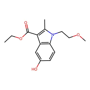 ethyl 5-hydroxy-1-(2-methoxyethyl)-2-methyl-1H-indole-3-carboxylate structure