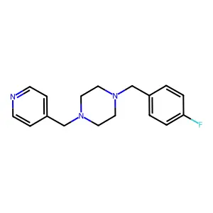 1-[(4-Fluorophenyl)methyl]-4-(pyridin-4-ylmethyl)piperazine structure
