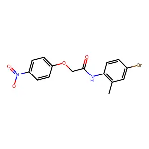N-(4-bromo-2-methylphenyl)-2-(4-nitrophenoxy)acetamide structure