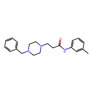 3-(4-benzylpiperazin-1-yl)-N-(3-methylphenyl)propanamide structure