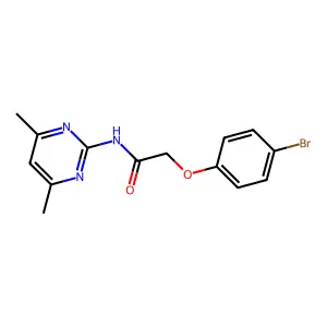 2-(4-bromophenoxy)-N-(4,6-dimethylpyrimidin-2-yl)acetamide structure