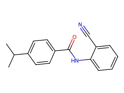 N-(2-cyanophenyl)-4-propan-2-ylbenzamide structure